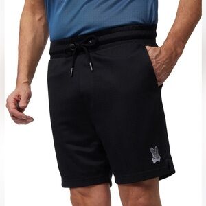 Psycho Bunny Men’s Strype Mesh Short Black Medium NWT